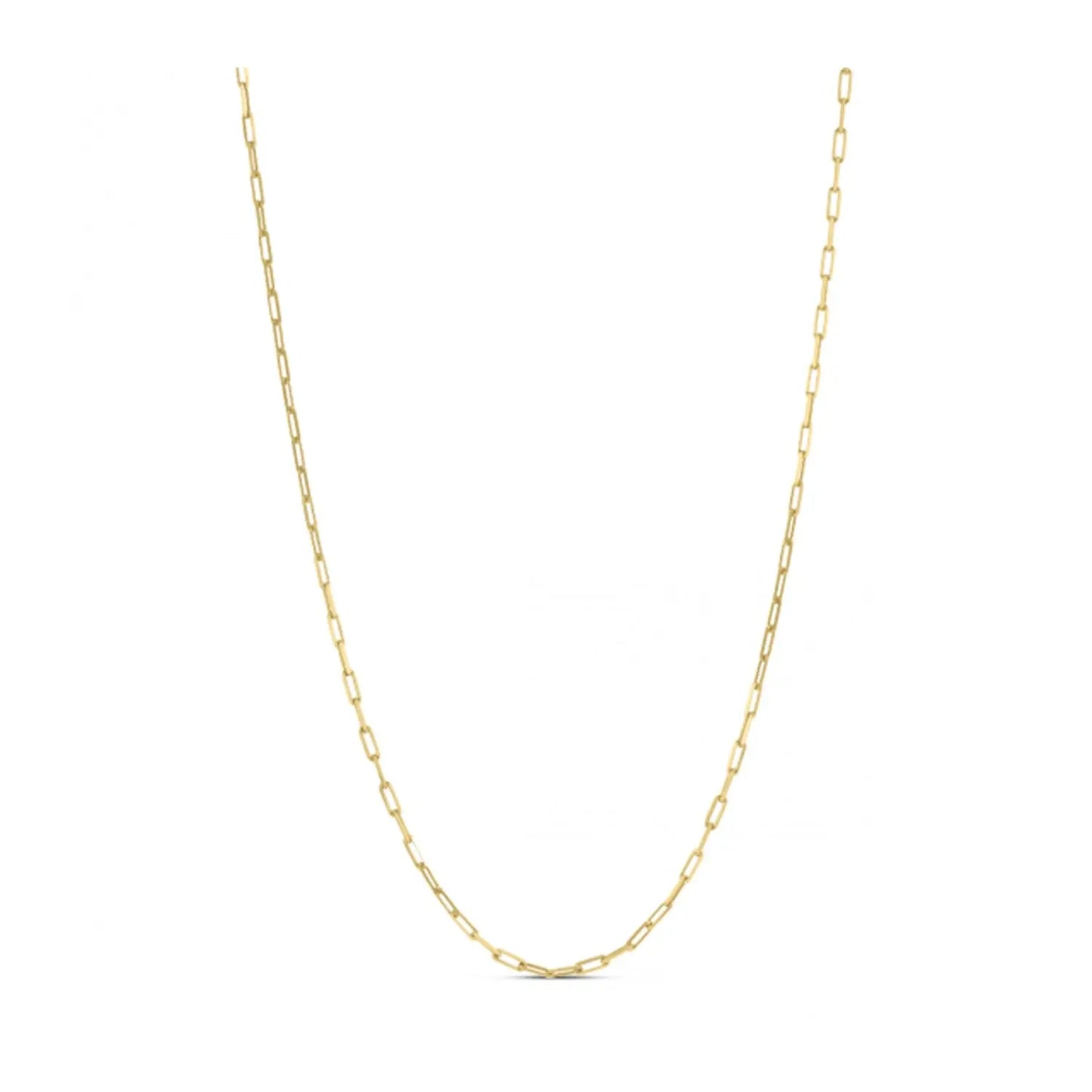 Sterling Silver Gold Plated Paperclip Chain (1.80 mm) RCJ Chains CELESTIA LUXE JEWELLERS