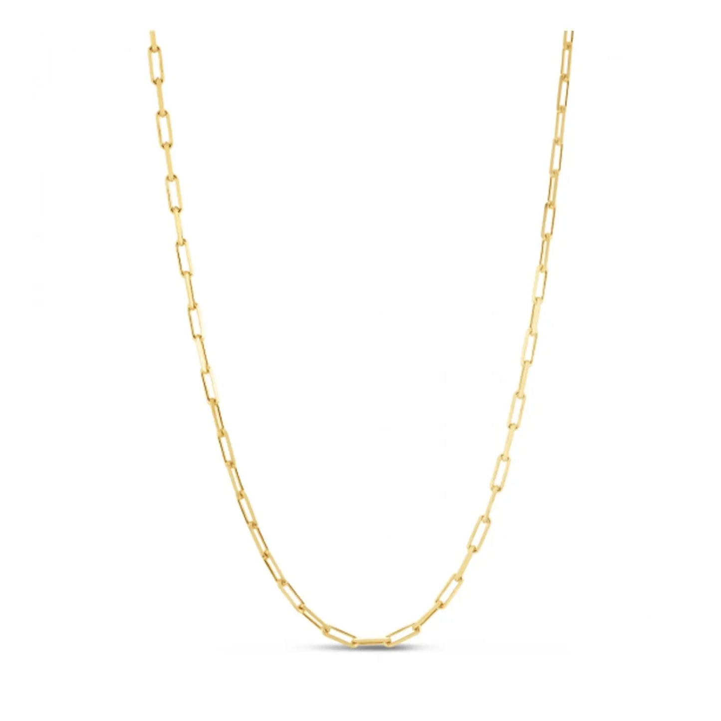 Sterling Silver Gold Plated Paperclip Chain (2.95 mm) RCJ Chains CELESTIA LUXE JEWELLERS