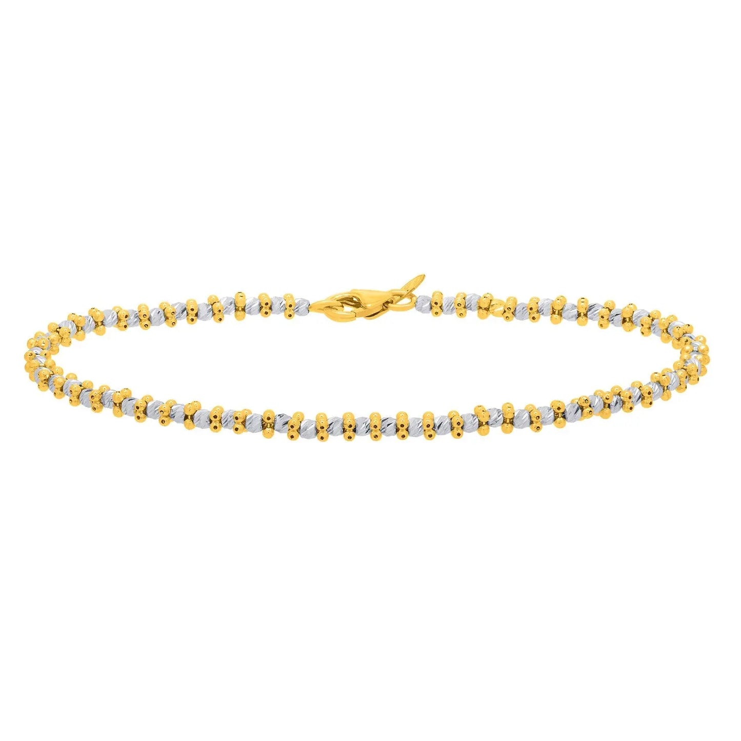 Two Tone Pallina Bead Bracelet in 14K Gold (2.60 mm) RCJ Bracelets CELESTIA LUXE JEWELLERS