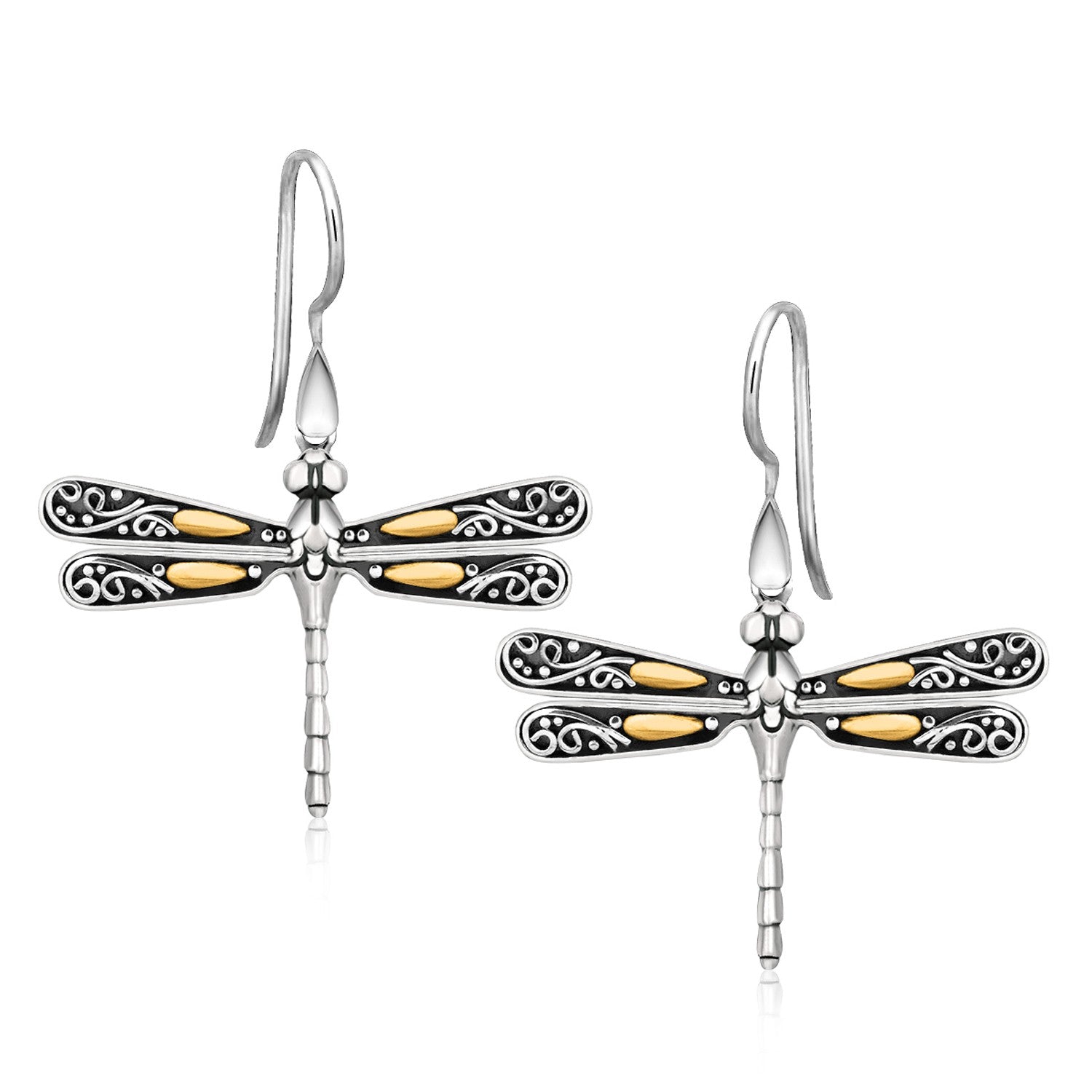 Gold-silver-earrings CELESTIA LUXE JEWELLERS