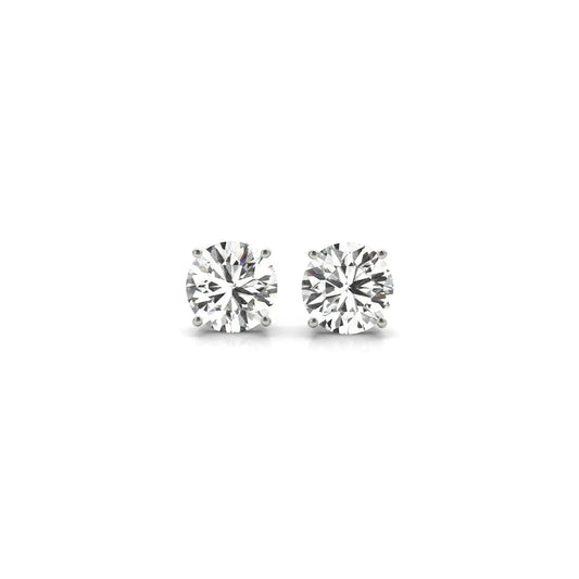 1 1/2 cttw Certified IGI Lab Grown Round Diamond Earrings 14k White Gold (G/VS2) RCJ Earrings  CELESTIA LUXE JEWELLERS