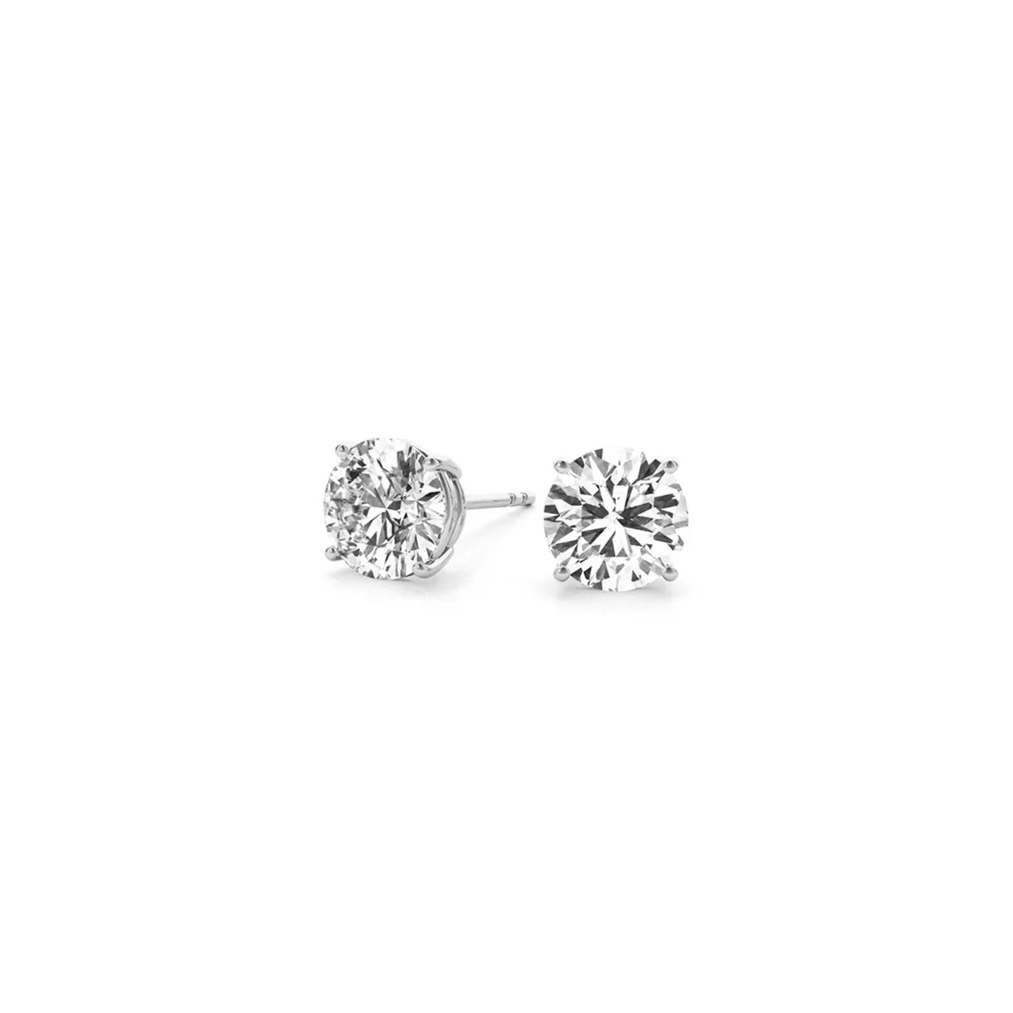 1 1/2 cttw Certified IGI Lab Grown Round Diamond Earrings 14k White Gold (G/VS2) RCJ Earrings  CELESTIA LUXE JEWELLERS