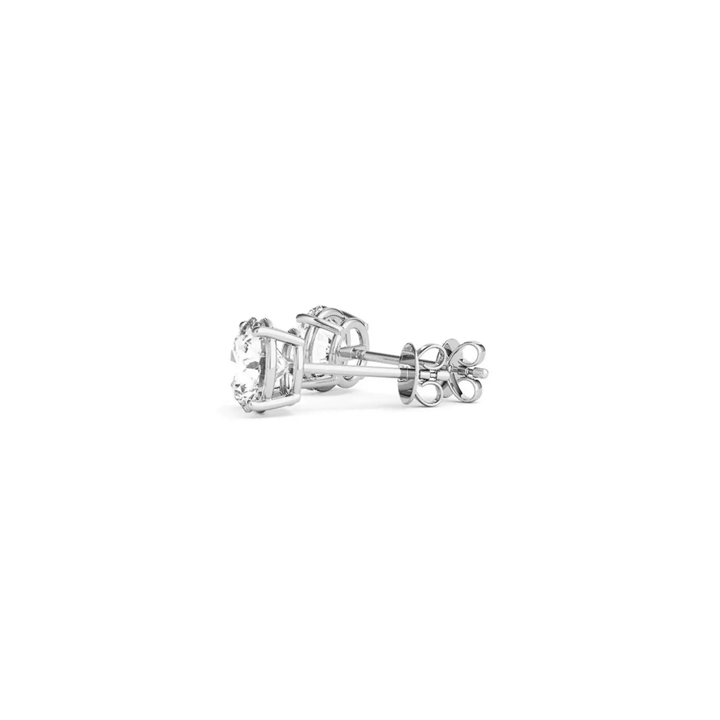 1 1/2 cttw Certified IGI Lab Grown Round Diamond Earrings 14k White Gold (G/VS2) RCJ Earrings  CELESTIA LUXE JEWELLERS