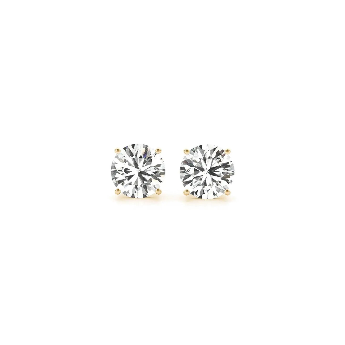 1 1/2 cttw Certified IGI Lab Grown Round Diamond Earrings 14k Yellow Gold(G/VS2) RCJ Earrings  CELESTIA LUXE JEWELLERS