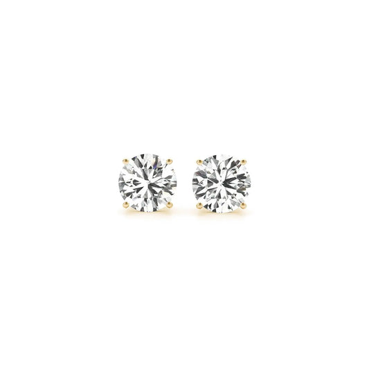 1 1/2 cttw Certified IGI Lab Grown Round Diamond Earrings 14k Yellow Gold(G/VS2) RCJ Earrings  CELESTIA LUXE JEWELLERS