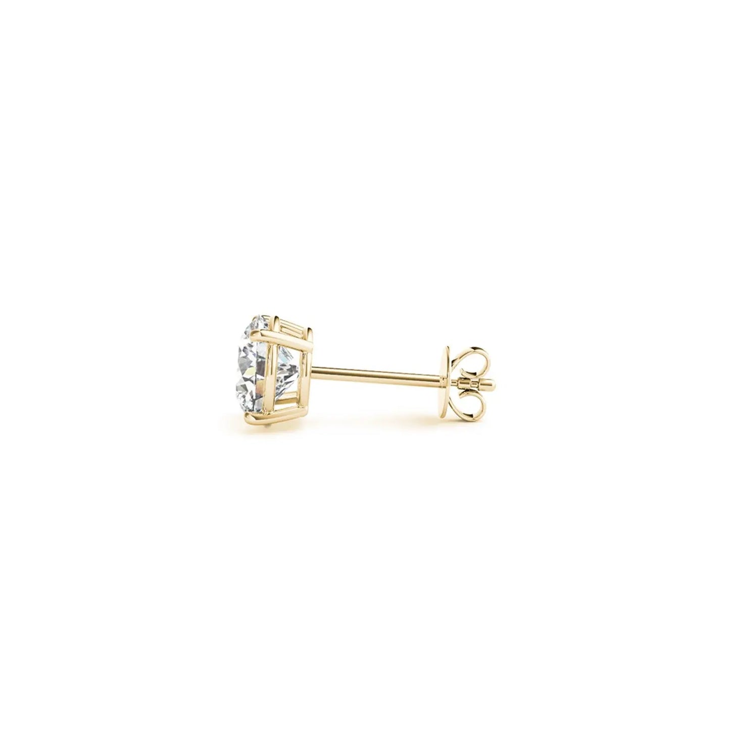 1 1/2 cttw Certified IGI Lab Grown Round Diamond Earrings 14k Yellow Gold(G/VS2) RCJ Earrings  CELESTIA LUXE JEWELLERS