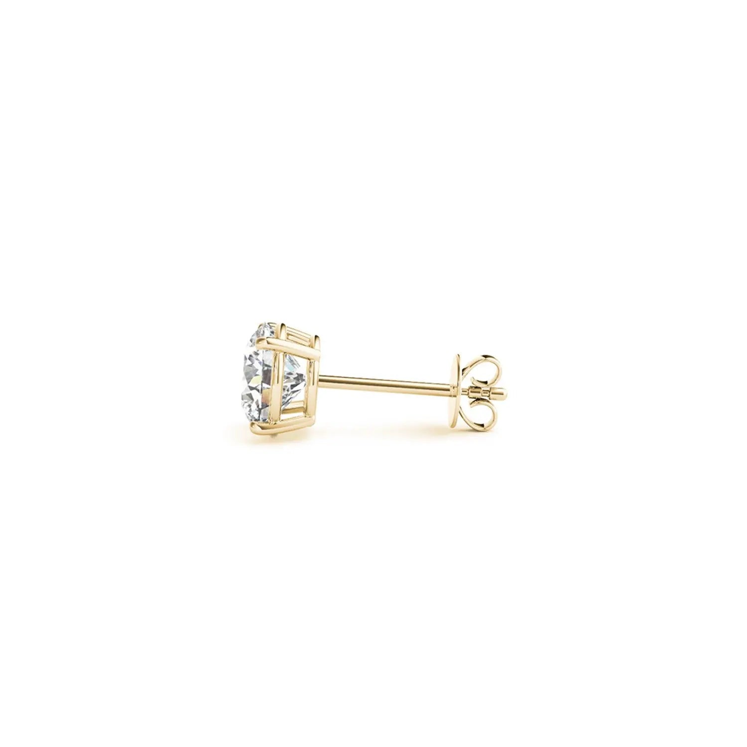 1 1/2 cttw Certified IGI Lab Grown Round Diamond Earrings 14k Yellow Gold(G/VS2) RCJ Earrings  CELESTIA LUXE JEWELLERS