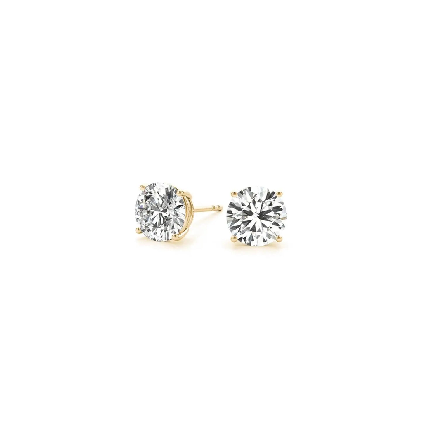 1 1/2 cttw Certified IGI Lab Grown Round Diamond Earrings 14k Yellow Gold(G/VS2) RCJ Earrings  CELESTIA LUXE JEWELLERS