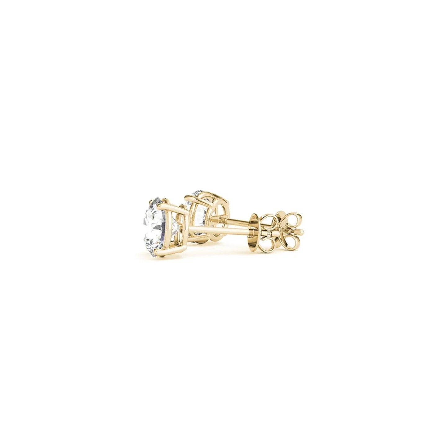 1 1/2 cttw Certified IGI Lab Grown Round Diamond Earrings 14k Yellow Gold(G/VS2) RCJ Earrings  CELESTIA LUXE JEWELLERS