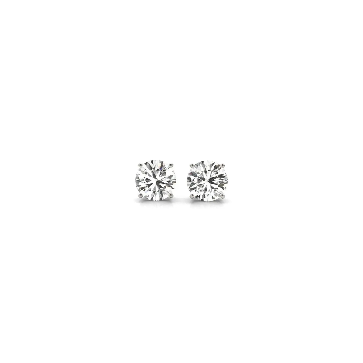 1/2 cttw Lab Grown Round Diamond Stud Earrings 14k White Gold (G/VS2) RCJ Earrings  CELESTIA LUXE JEWELLERS