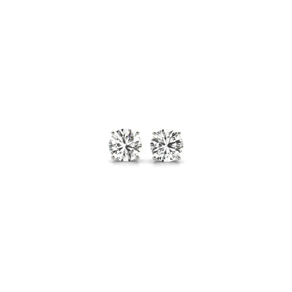 1/2 cttw Lab Grown Round Diamond Stud Earrings 14k White Gold (G/VS2) RCJ Earrings  CELESTIA LUXE JEWELLERS