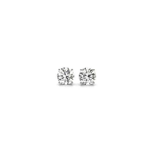 1/2 cttw Lab Grown Round Diamond Stud Earrings 14k White Gold (G/VS2) RCJ Earrings  CELESTIA LUXE JEWELLERS