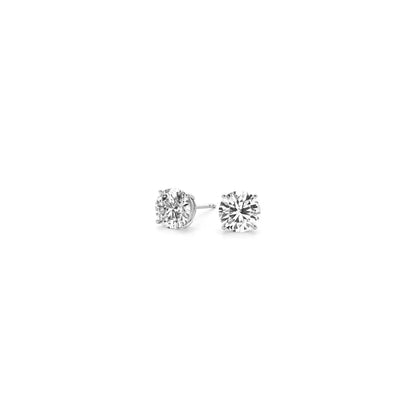 1/2 cttw Lab Grown Round Diamond Stud Earrings 14k White Gold (G/VS2) RCJ Earrings  CELESTIA LUXE JEWELLERS