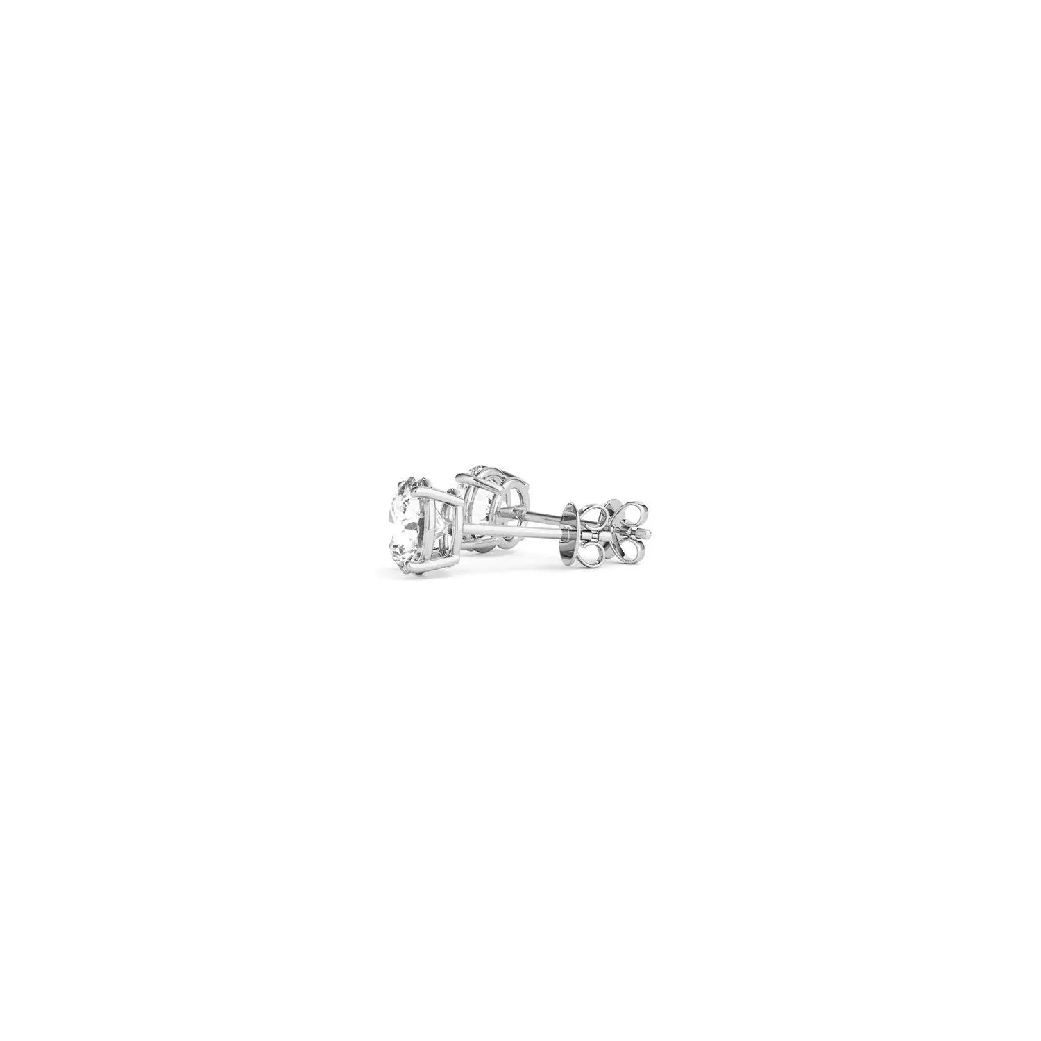1/2 cttw Lab Grown Round Diamond Stud Earrings 14k White Gold (G/VS2) RCJ Earrings  CELESTIA LUXE JEWELLERS