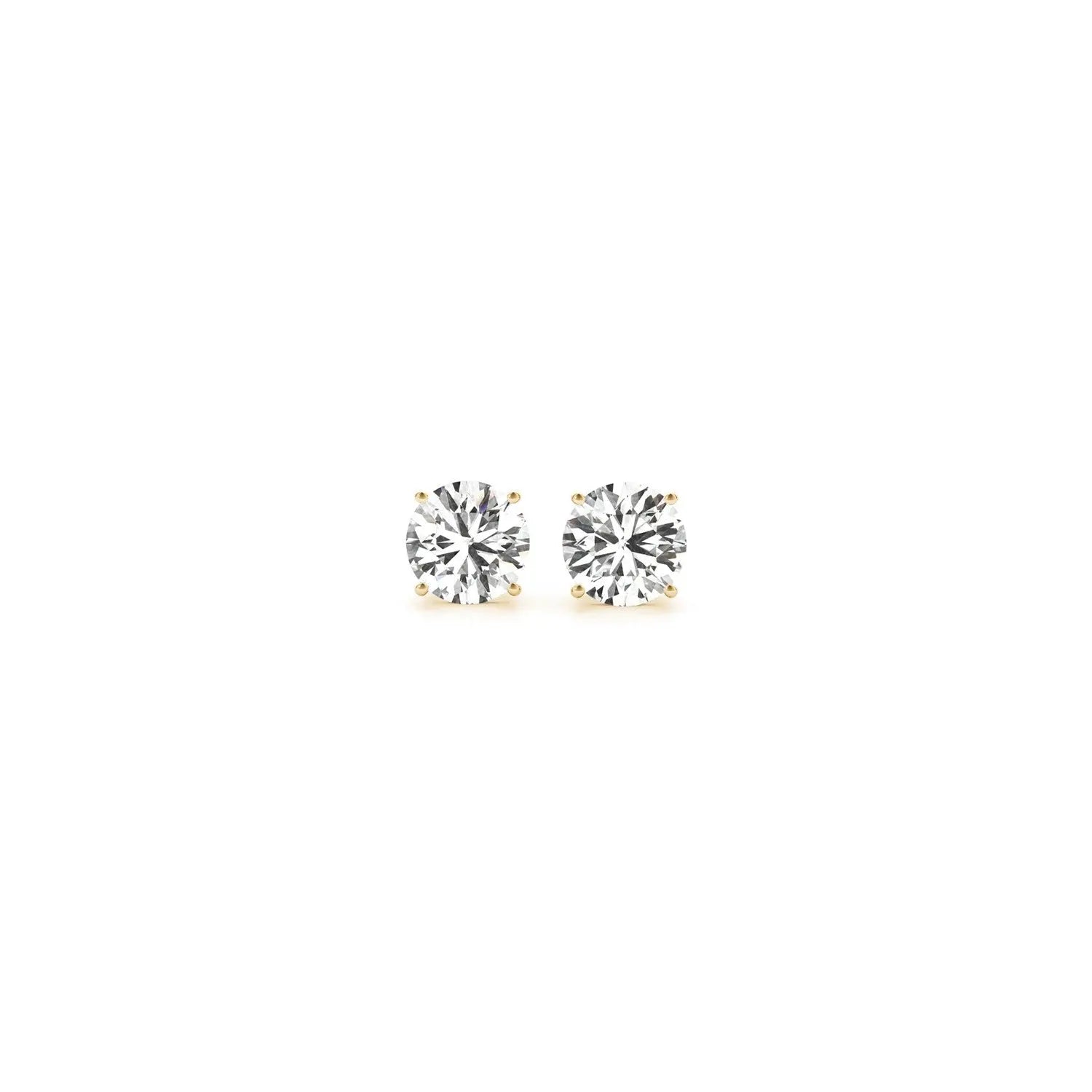 1/2 cttw Lab Grown Round Diamond Stud Earrings 14k Yellow Gold (G/VS2) RCJ Earrings  CELESTIA LUXE JEWELLERS