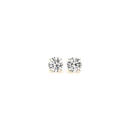 1/2 cttw Lab Grown Round Diamond Stud Earrings 14k Yellow Gold (G/VS2) RCJ Earrings  CELESTIA LUXE JEWELLERS