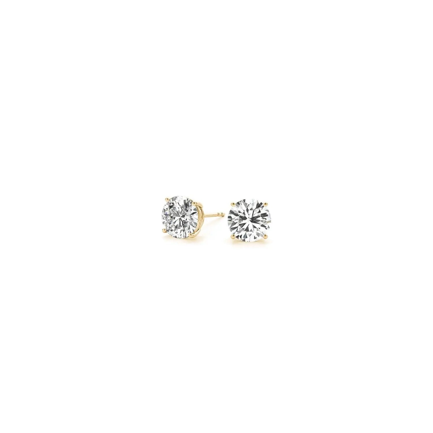 1/2 cttw Lab Grown Round Diamond Stud Earrings 14k Yellow Gold (G/VS2) RCJ Earrings  CELESTIA LUXE JEWELLERS
