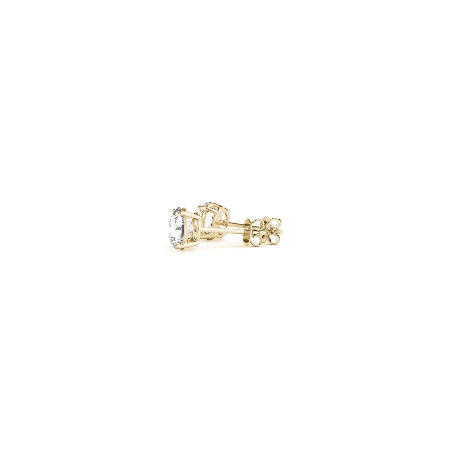 1/2 cttw Lab Grown Round Diamond Stud Earrings 14k Yellow Gold (G/VS2) RCJ Earrings  CELESTIA LUXE JEWELLERS