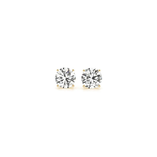 1 cttw Certified IGI Lab Grown Round Diamond Earrings 14k Yellow Gold (G/VS2) RCJ Earrings  CELESTIA LUXE JEWELLERS