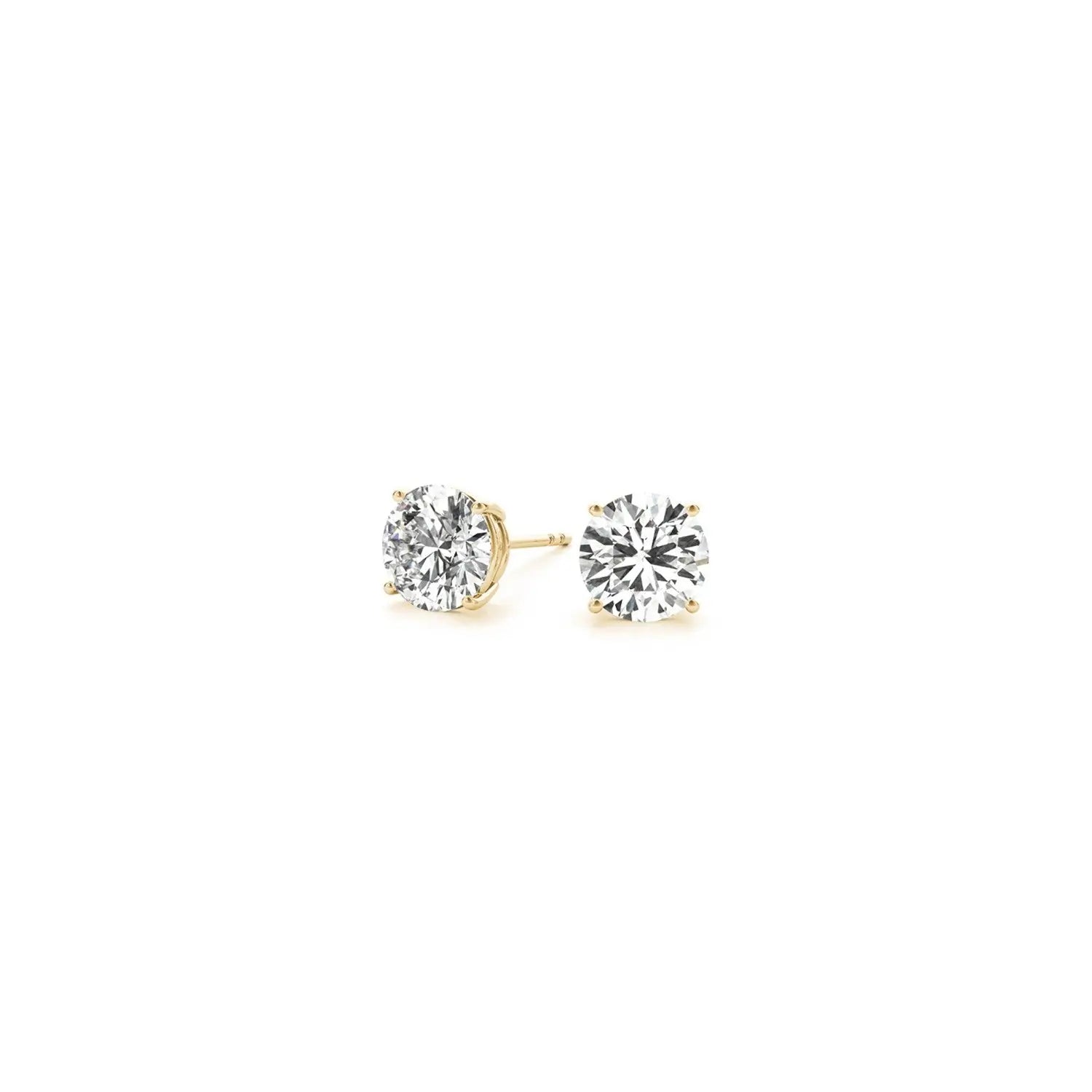 1 cttw Certified IGI Lab Grown Round Diamond Earrings 14k Yellow Gold (G/VS2) RCJ Earrings  CELESTIA LUXE JEWELLERS