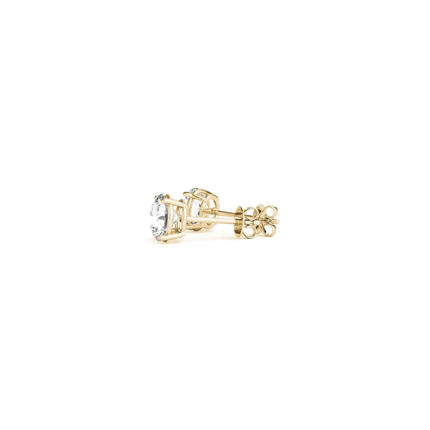 1 cttw Certified IGI Lab Grown Round Diamond Earrings 14k Yellow Gold (G/VS2) RCJ Earrings  CELESTIA LUXE JEWELLERS