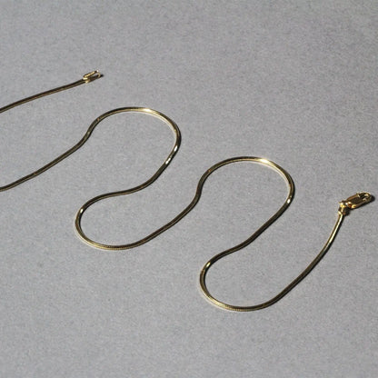 1.0mm 14K Yellow Gold Octagonal Shiny Snake Chain RCJ Chains  CELESTIA LUXE JEWELLERS