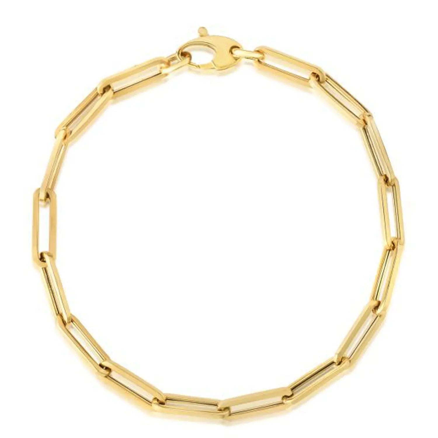 10K Yellow Gold Lite Paperclip Bracelet  (4.20 mm) RCJ Bracelets  CELESTIA LUXE JEWELLERS