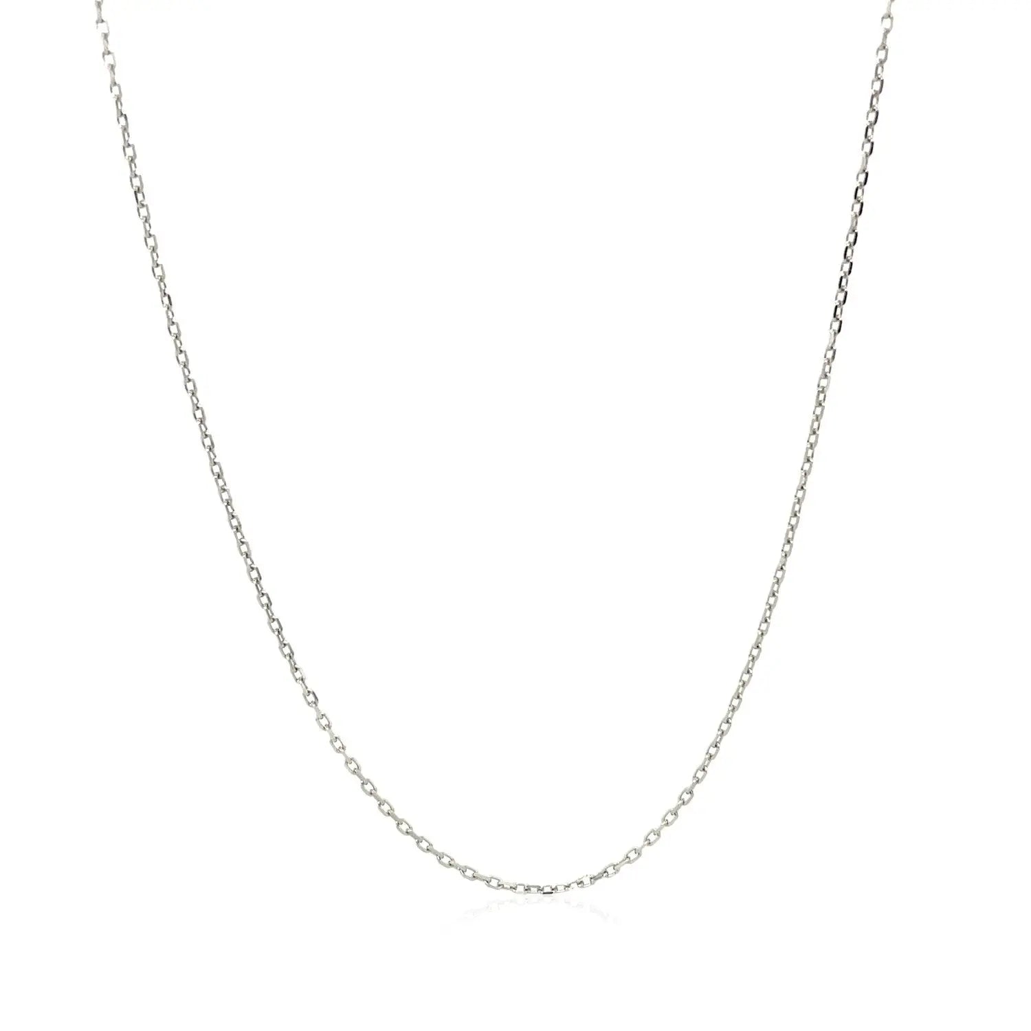 10k White Diamond Cut Cable Link Chain (0.87 mm) RCJ Chains  CELESTIA LUXE JEWELLERS