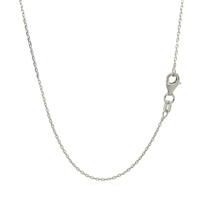 10k White Diamond Cut Cable Link Chain (0.87 mm) RCJ Chains  CELESTIA LUXE JEWELLERS
