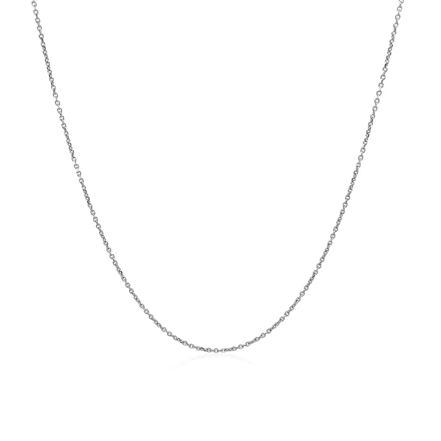 10k White Gold Cable Link Chain (0.50 mm) RCJ Chains  CELESTIA LUXE JEWELLERS