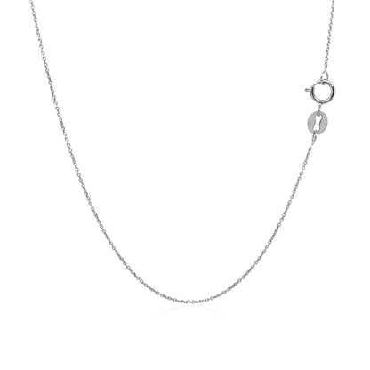 10k White Gold Cable Link Chain (0.50 mm) RCJ Chains  CELESTIA LUXE JEWELLERS