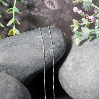 10k White Gold Oval Cable Link Chain (0.97 mm) RCJ Chains  CELESTIA LUXE JEWELLERS