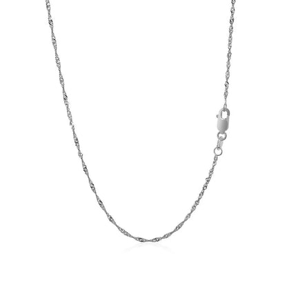 10k White Gold Singapore Chain(1.50 mm) RCJ Chains  CELESTIA LUXE JEWELLERS