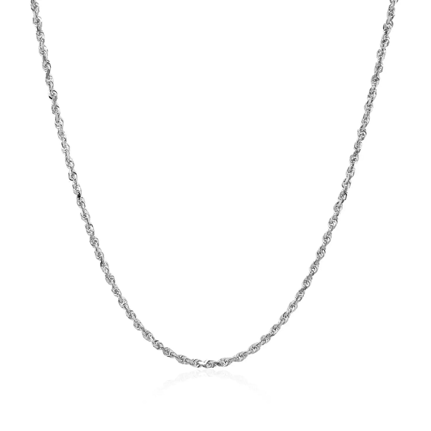 10k White Gold Solid Diamond Cut Rope Chain (1.40 mm) RCJ Chains  CELESTIA LUXE JEWELLERS
