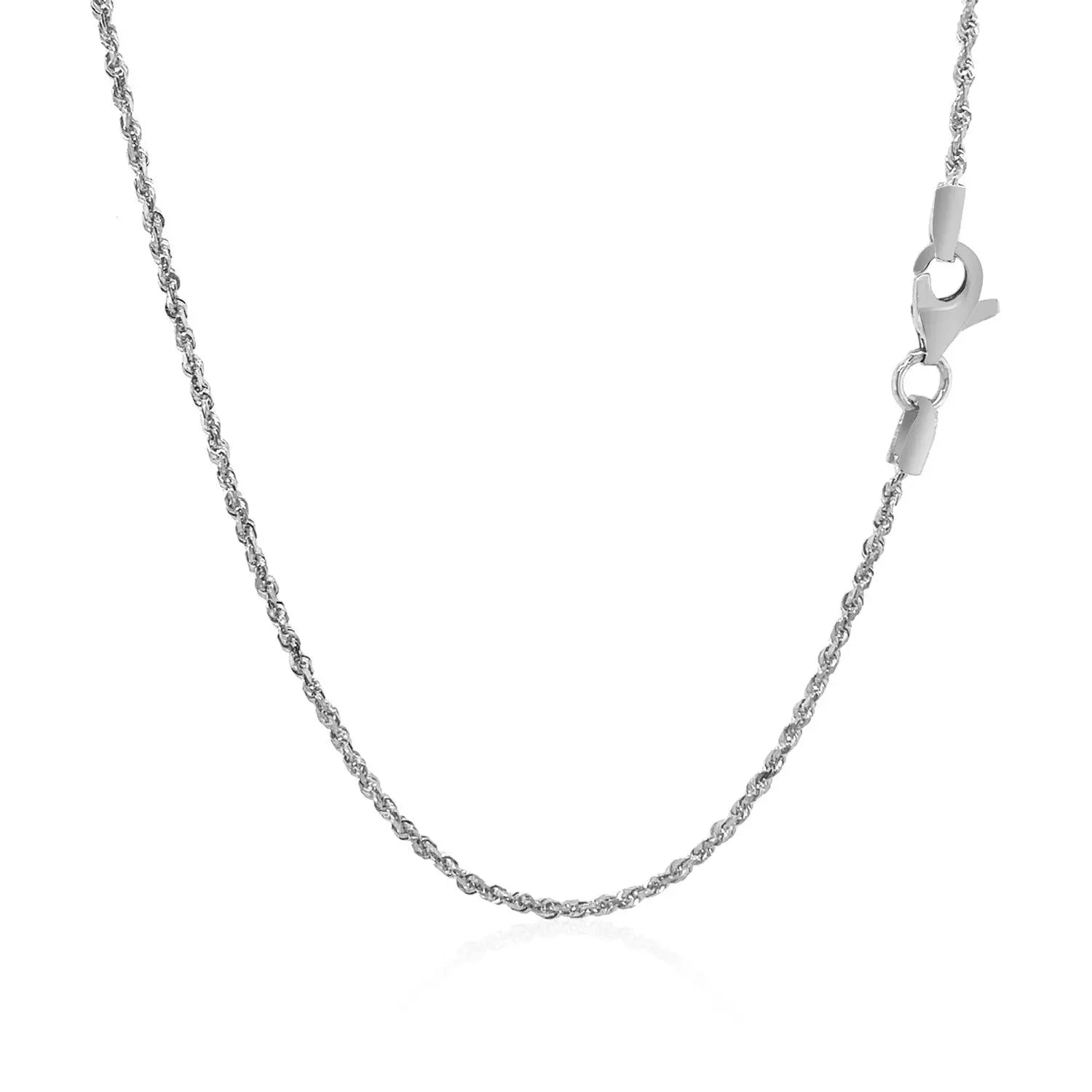 10k White Gold Solid Diamond Cut Rope Chain (1.40 mm) RCJ Chains  CELESTIA LUXE JEWELLERS