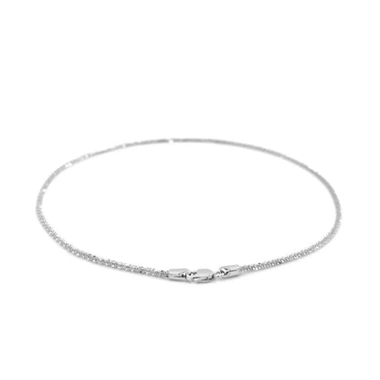10k White Gold Sparkle Anklet 1.5mm RCJ Anklets  CELESTIA LUXE JEWELLERS