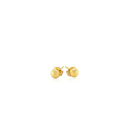 10k Yellow Gold Ball Style Stud Earrings (4mm) RCJ Earrings  CELESTIA LUXE JEWELLERS