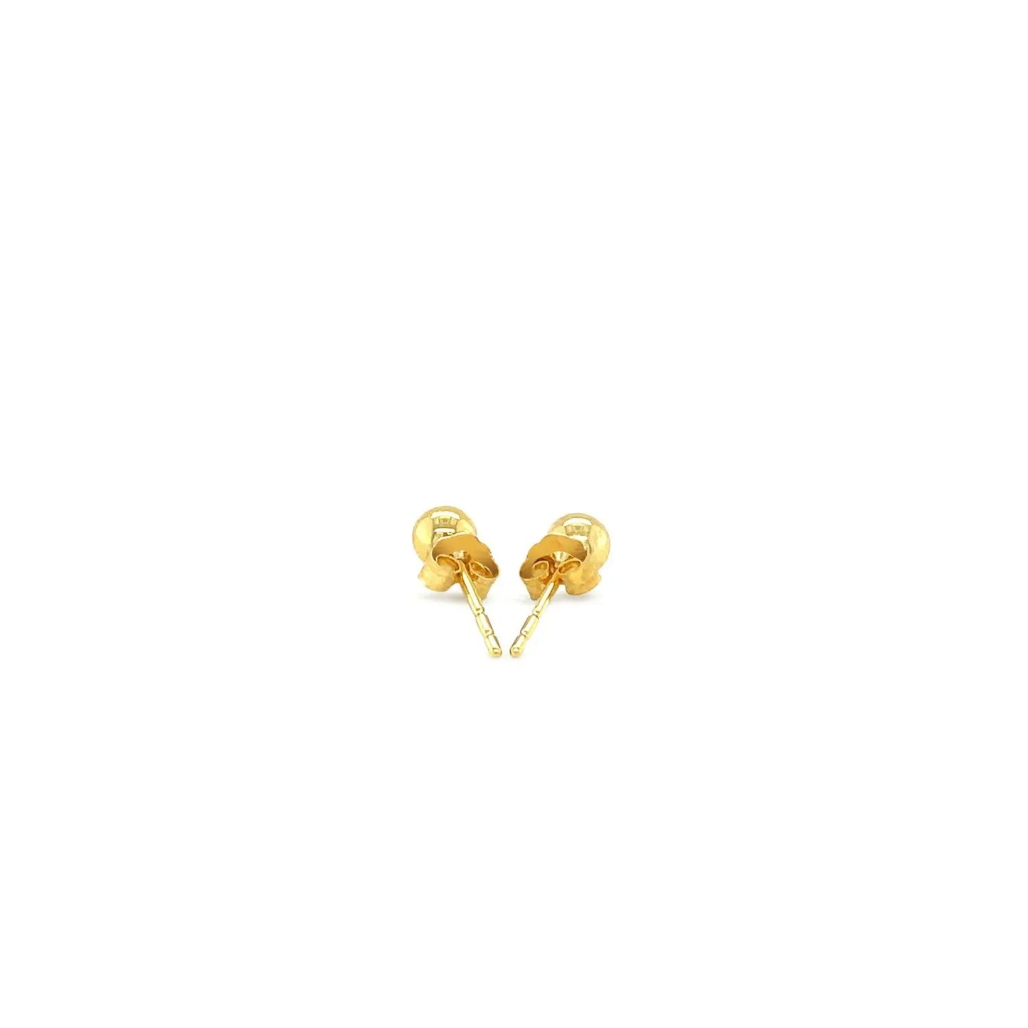 10k Yellow Gold Ball Style Stud Earrings (4mm) RCJ Earrings  CELESTIA LUXE JEWELLERS