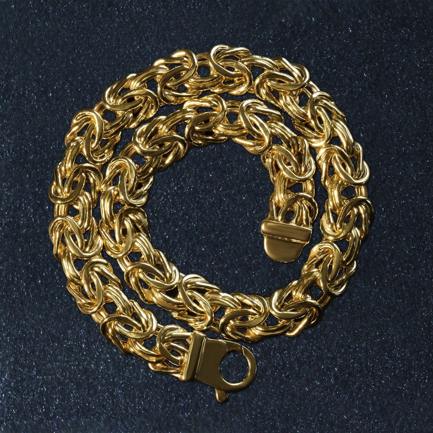 10k Yellow Gold Byzantine Design Chain Bracelet (7.00 mm) RCJ Bracelets  CELESTIA LUXE JEWELLERS