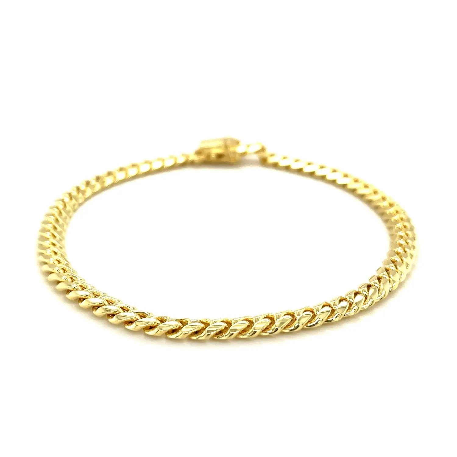 10k Yellow Gold Classic Miami Cuban Solid Bracelet (4.90 mm) RCJ Bracelets  CELESTIA LUXE JEWELLERS