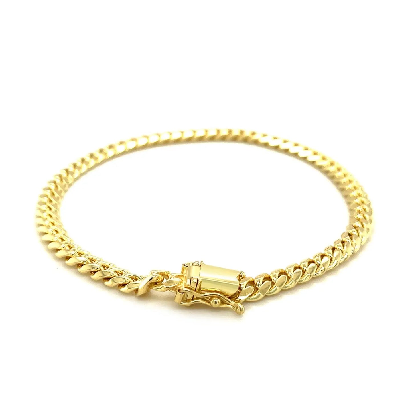 10k Yellow Gold Classic Miami Cuban Solid Bracelet (4.90 mm) RCJ Bracelets  CELESTIA LUXE JEWELLERS