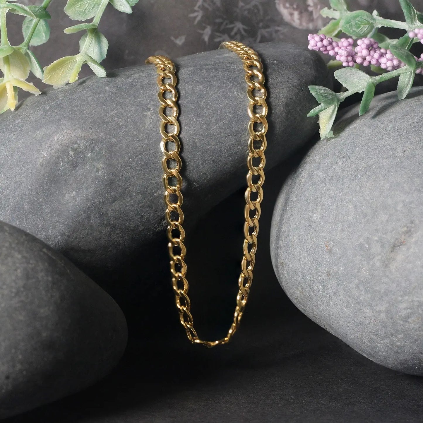 10k Yellow Gold Curb Chain (4.40 mm) RCJ Chains  CELESTIA LUXE JEWELLERS