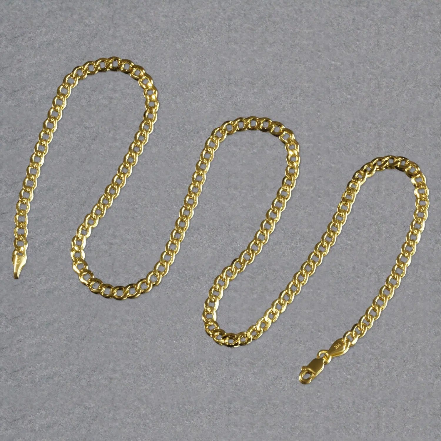 10k Yellow Gold Curb Chain (4.40 mm) RCJ Chains  CELESTIA LUXE JEWELLERS