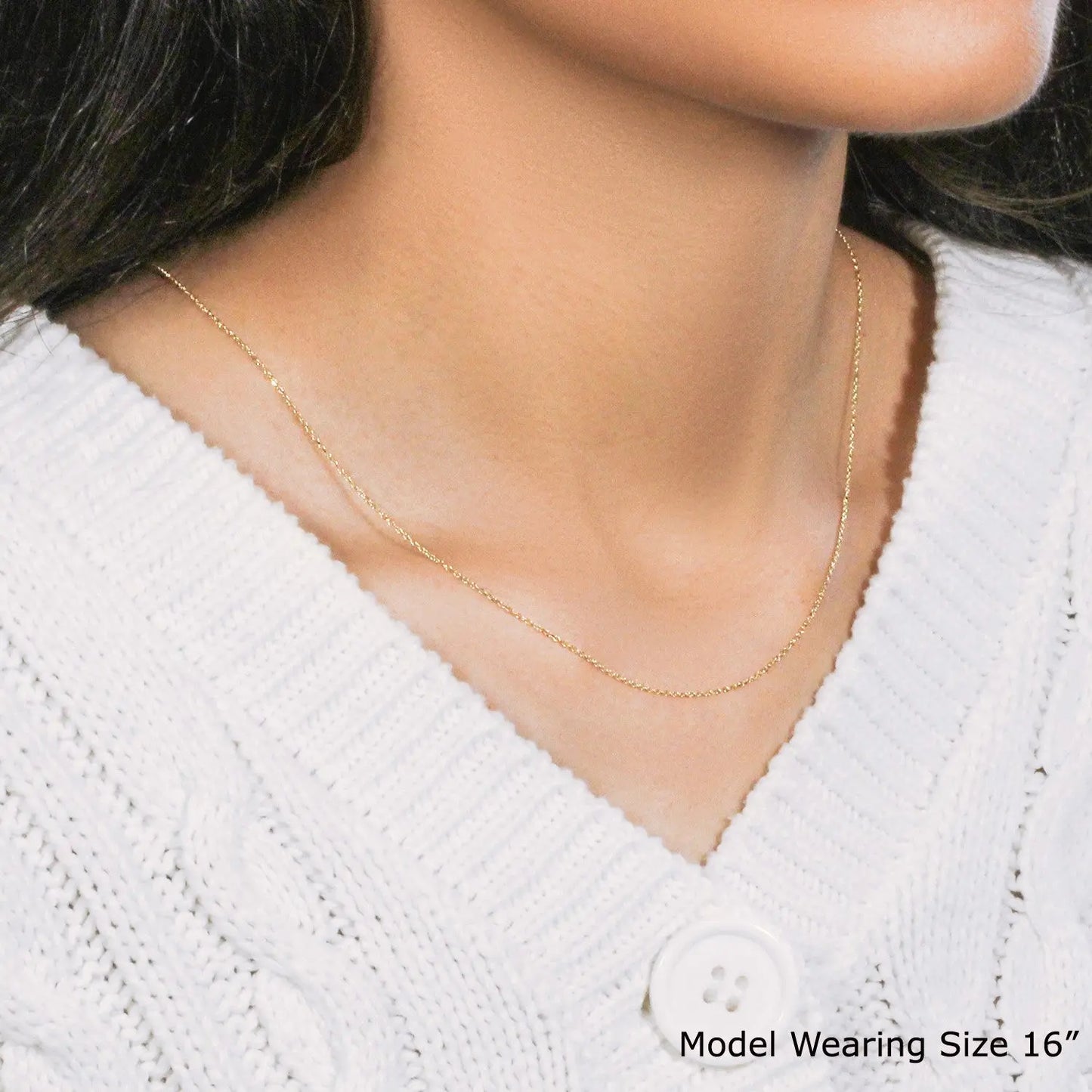 10k Yellow Gold Diamond Cut Cable Link Chain (0.87 mm) RCJ Chains  CELESTIA LUXE JEWELLERS