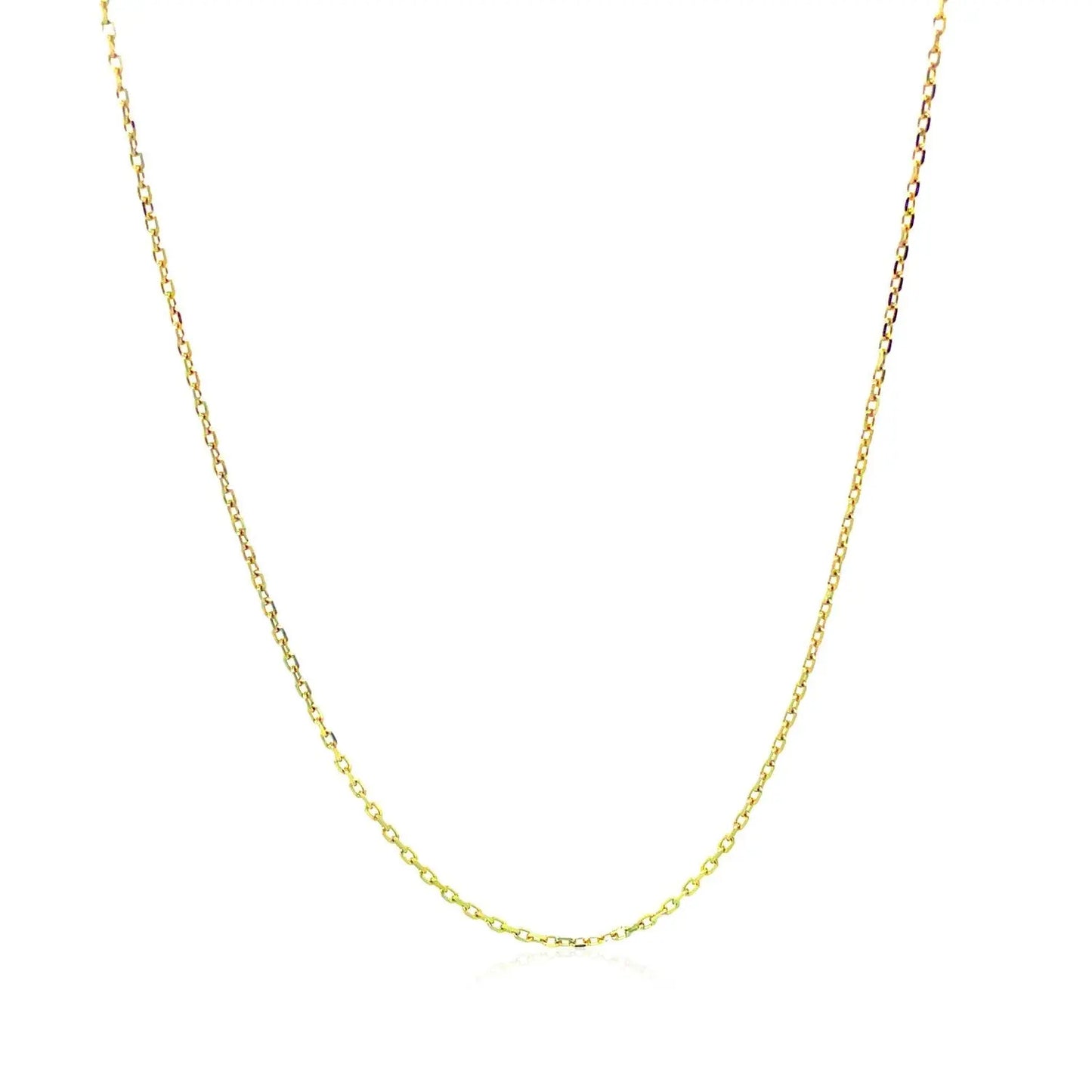 10k Yellow Gold Diamond Cut Cable Link Chain (0.87 mm) RCJ Chains  CELESTIA LUXE JEWELLERS
