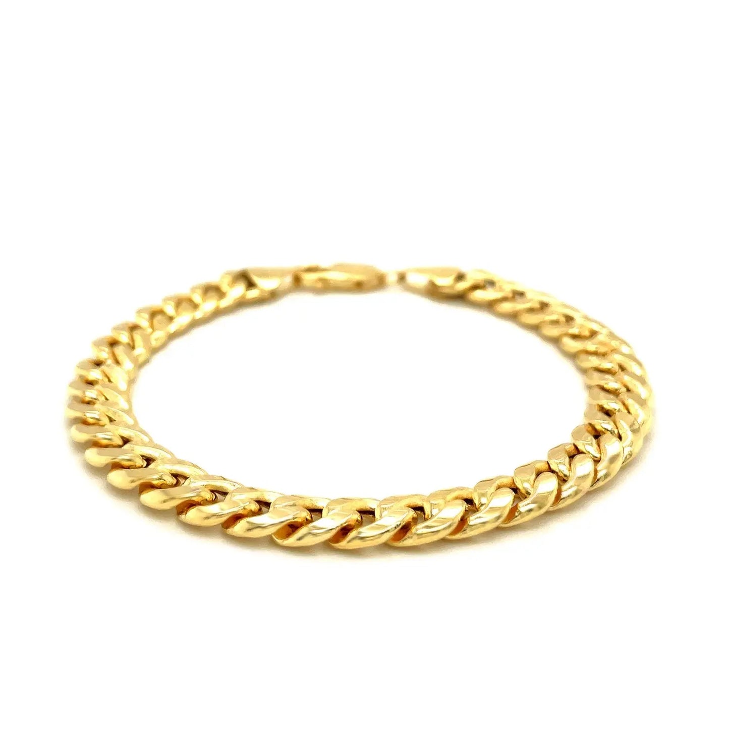 10k Yellow Gold Light Miami Cuban Bracelet (8.00 mm) RCJ Bracelets  CELESTIA LUXE JEWELLERS
