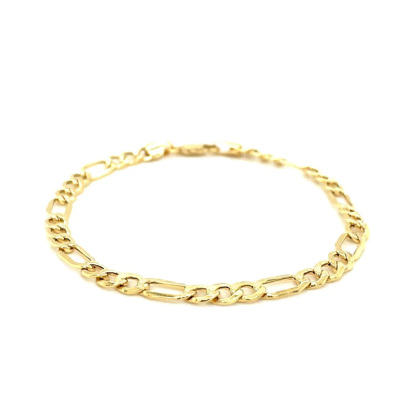 10k Yellow Gold Lite Figaro Bracelet (4.70 mm) RCJ Bracelets  CELESTIA LUXE JEWELLERS