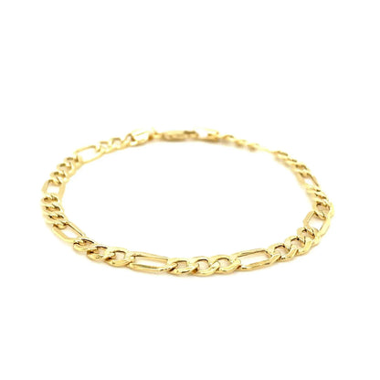 10k Yellow Gold Lite Figaro Bracelet (4.70 mm) RCJ Bracelets  CELESTIA LUXE JEWELLERS