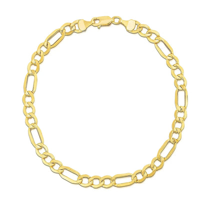 10k Yellow Gold Lite Figaro Bracelet (5.60 mm) RCJ Bracelets  CELESTIA LUXE JEWELLERS