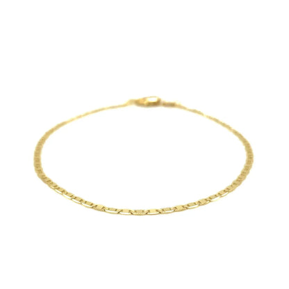 10k Yellow Gold Mariner Link Anklet 1.7mm RCJ Anklets  CELESTIA LUXE JEWELLERS
